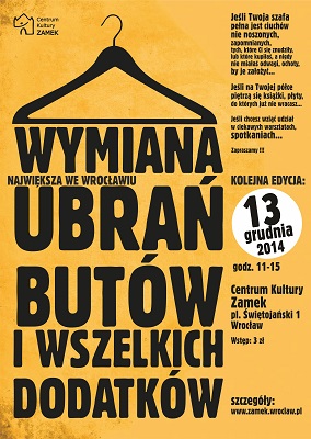 Wymiana ubrań, butów i wszelkich dodatków na Zamku w Leśnicy