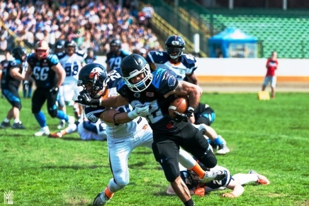 Dzień footballu amerykańskiego (Panthers Wrocław) w Aquaparku