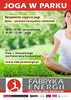 Joga w Parku, czyli darmowe zajęcia jogi w Parku Słowackiego