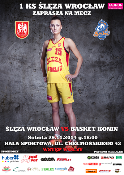 Mecz ekstraklasy koszykarek - Ślęza Wrocław - Basket Konin