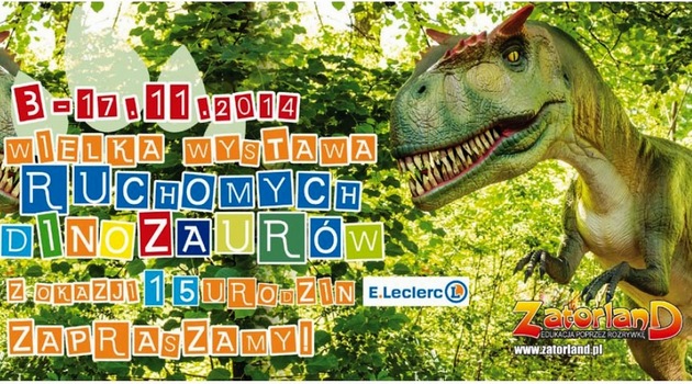 Pokaz fajerwerków na wystawie dinozaurów
