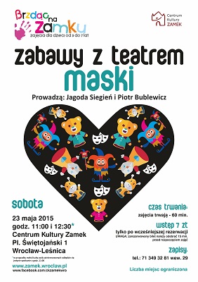 Spotkanie z maskami teatralnymi dla najmłodszych w Centrum Kultury ZAMEK