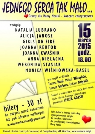 Jednego serca tak mało... - koncert charytatywny