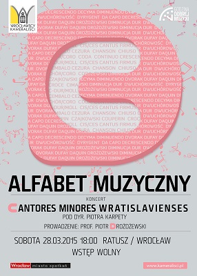 Koncert z cyklu „Alfabet muzyczny – litery C i D” w wykonaniu Cantores Minores Wratislavienses