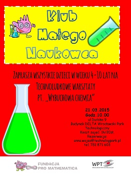 Klub Małego Naukowca - \'\'Wybuchowa chemia\" data-mce-src=