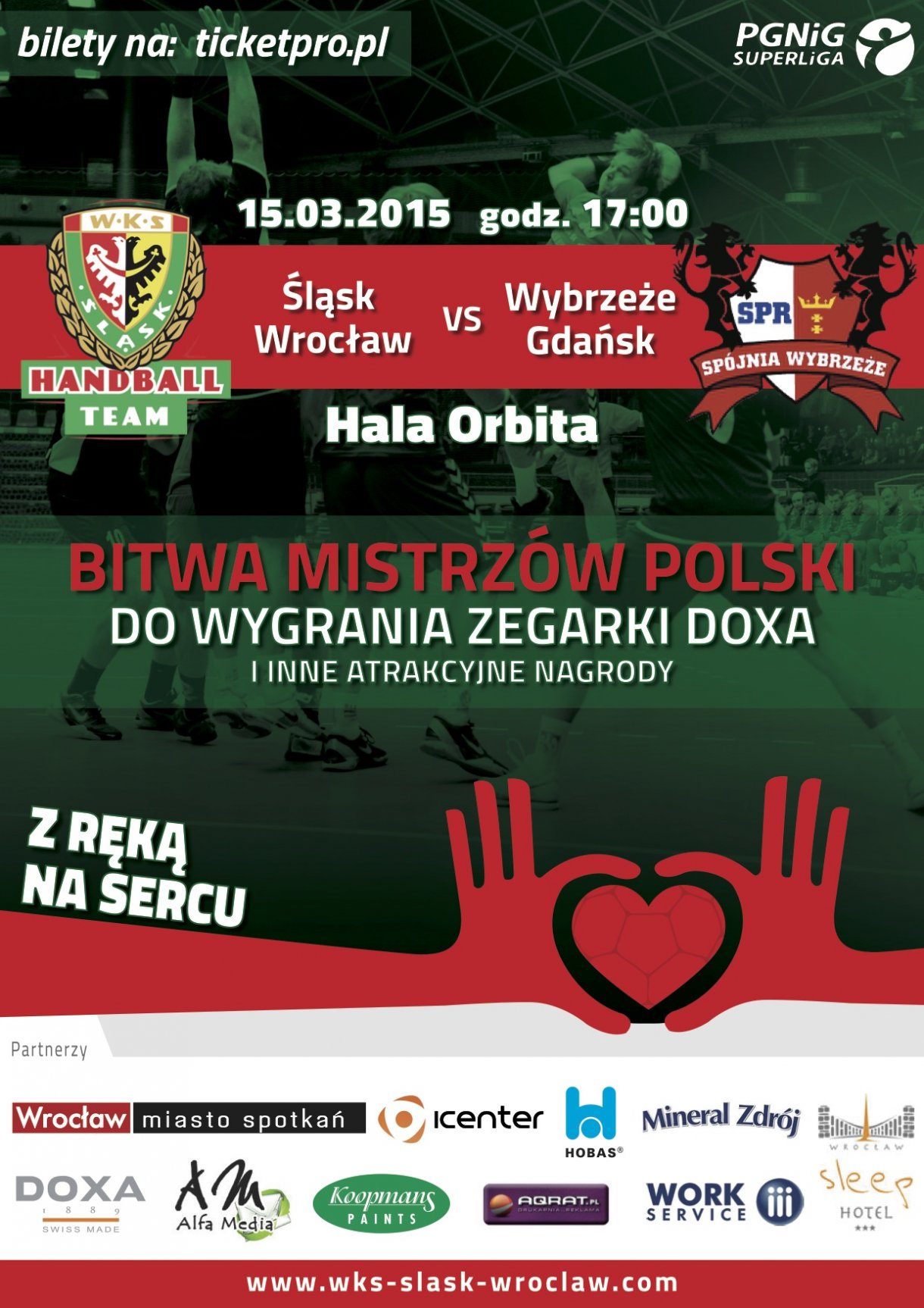 Mecz ekstraklasy piłkarzy ręcznych - Śląsk Wrocław - Wybrzeże Gdańsk