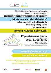 Klub Rodzica - warsztaty dla rodziców