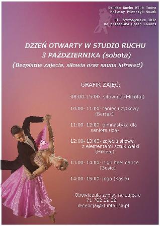 Dzień Otwarty w Studio Ruchu 3 października