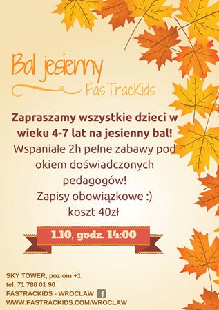 Bal jesienny w FasTracKids!