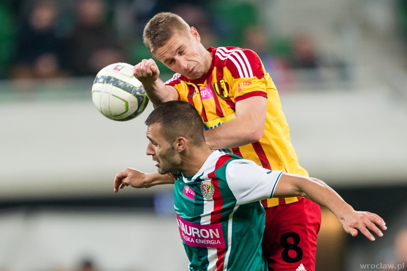 Mecz piłkarskiej ekstraklasy - Śląsk Wrocław - Korona Kielce