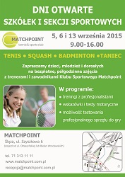 Dni Otwarte Szkółek i Sekcji w Centrum Sportowym Matchpoint