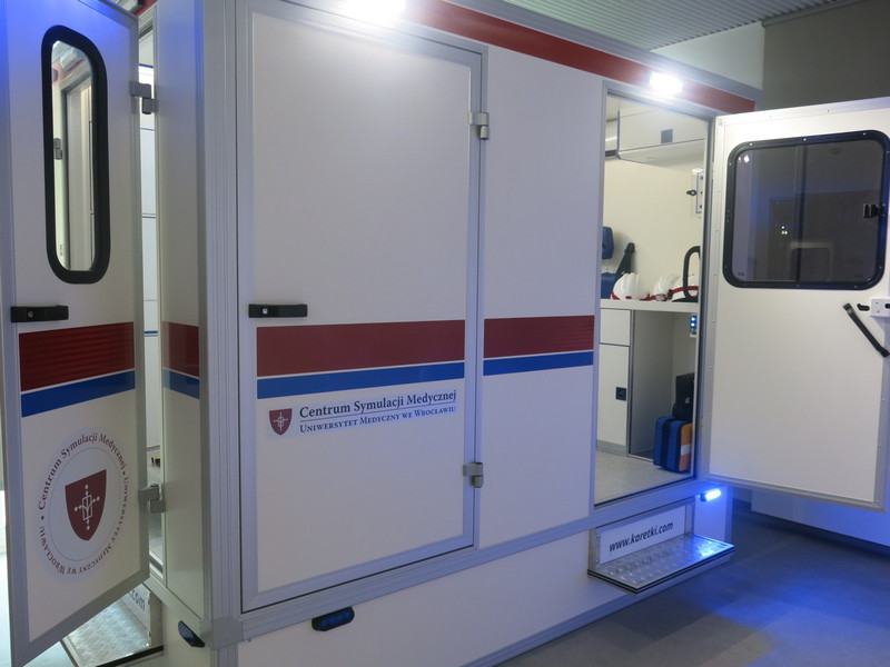 CSM zostało również wyposażone we własny ambulans, którym "poszkodowani" są transportowani z wypadków, fot. Bartosz Moch