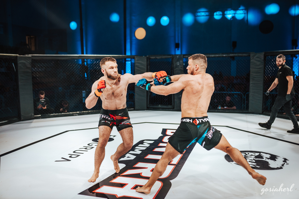 MMA fighters in the cage