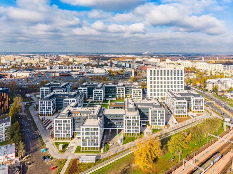 Business Garden Wrocław znajduje się u zbiegu ulic: Legnickiej, Dąbrówki i Jaworskiej, źródło: inwestor