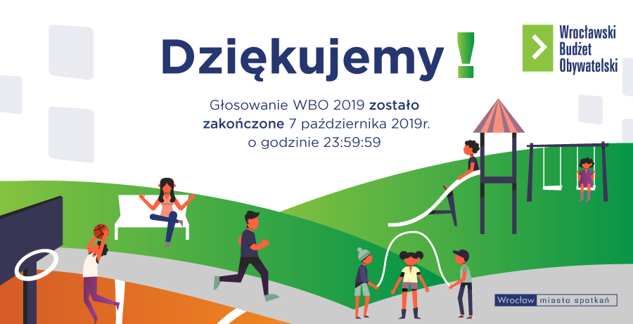 Głosowanie na projekty WBO 2019 zostało zakończone.