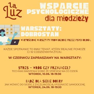 Zdjęcie wydarzenia „Bądź dla siebie dobry” bezpłatne warsztaty dla młodzieży