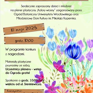 Zdjęcie wydarzenia Plener Plastyczny MDK im. Mikołaja Kopernika w Ogrodzie Botanicznym