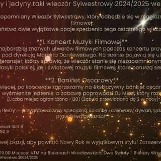 Zdjęcie wydarzenia Sylwester z Muzyką Filmową w ATM we Wrocławiu