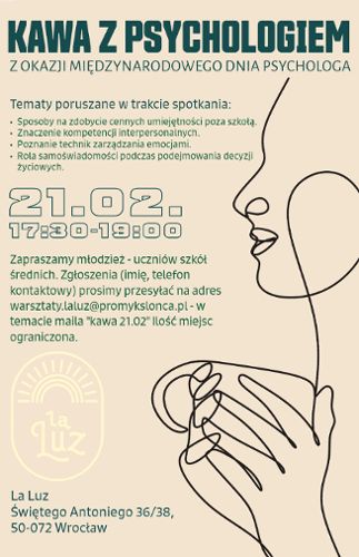 Zdjęcie wydarzenia Kawa z psychologiem w La Luz