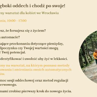 Zdjęcie wydarzenia Weź głęboki oddech i chodź po swoje! Warsztat dla kobiet