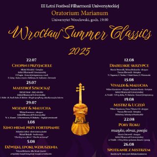 Festiwal Muzyki Klasycznej we Wrocławiu w Oratorium Marianum