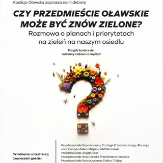 Zdjęcie wydarzenia Czy Przedmieście Oławskie może być znów zielone? Zaproszenie na debatę osiedlową