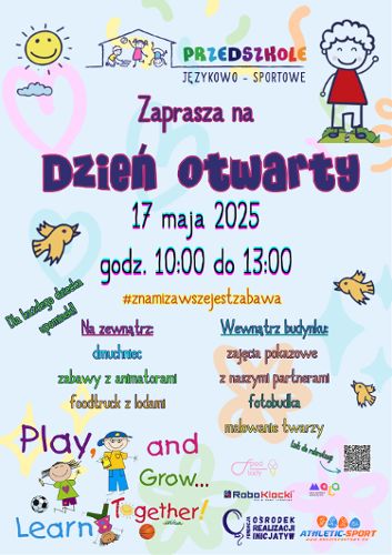 Zdjęcie wydarzenia Dzień otwarty w Niepublicznym Przedszkolu Językowo-Sportowym
