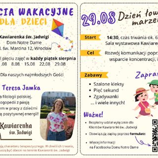 Zdjęcie wydarzenia Dzień łowców marzeń – zajęcia wakacyjne dla dzieci
