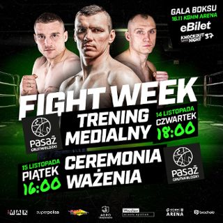 Zdjęcie wydarzenia Fight Week czyli trening i ceremonia ważenia w Pasażu Grunwaldzkim