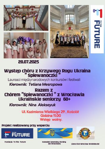 Zdjęcie wydarzenia Koncert chórów „Śpiewanoczki” z Krzywego Rogu i z Wrocławia