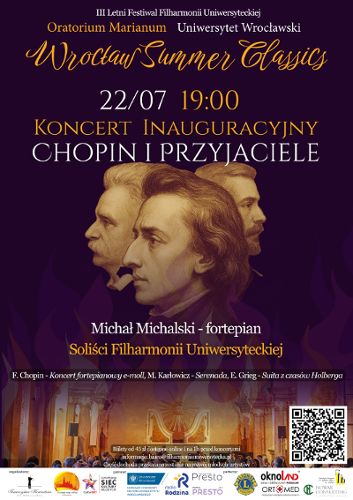 Zdjęcie wydarzenia Koncert inauguracyjny „Chopin i przyjaciele”