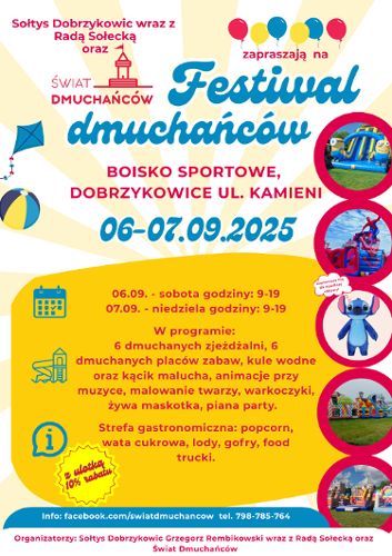 Zdjęcie wydarzenia Festiwal dmuchańców w Dobrzykowicach