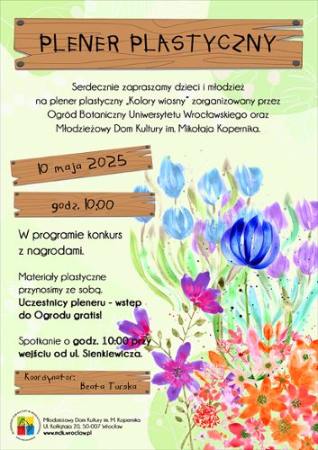 Zdjęcie wydarzenia Plener Plastyczny MDK im. Mikołaja Kopernika w Ogrodzie Botanicznym