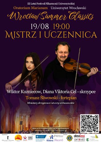 Zdjęcie wydarzenia Koncert „Mistrz i uczennica”