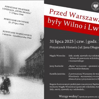 Zdjęcie wydarzenia Przed Warszawą były Wilno i Lwów - spotkanie okolicznościowe