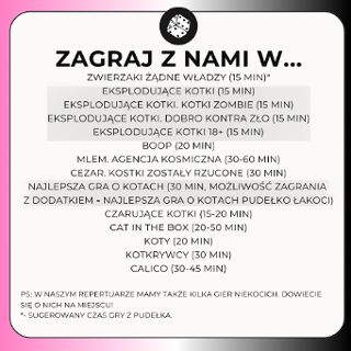 Zdjęcie wydarzenia Wieczór gier planszowych w Kawie i kocie