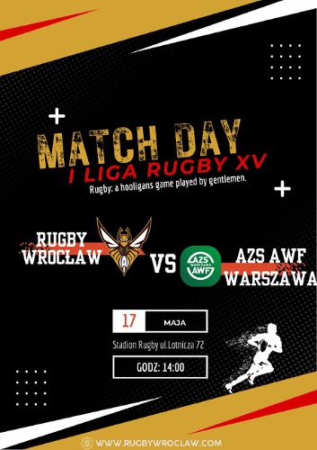 Zdjęcie wydarzenia Mecz I Ligii Rugby: KS Rugby Wrocław vs AZS AWF Warszawa
