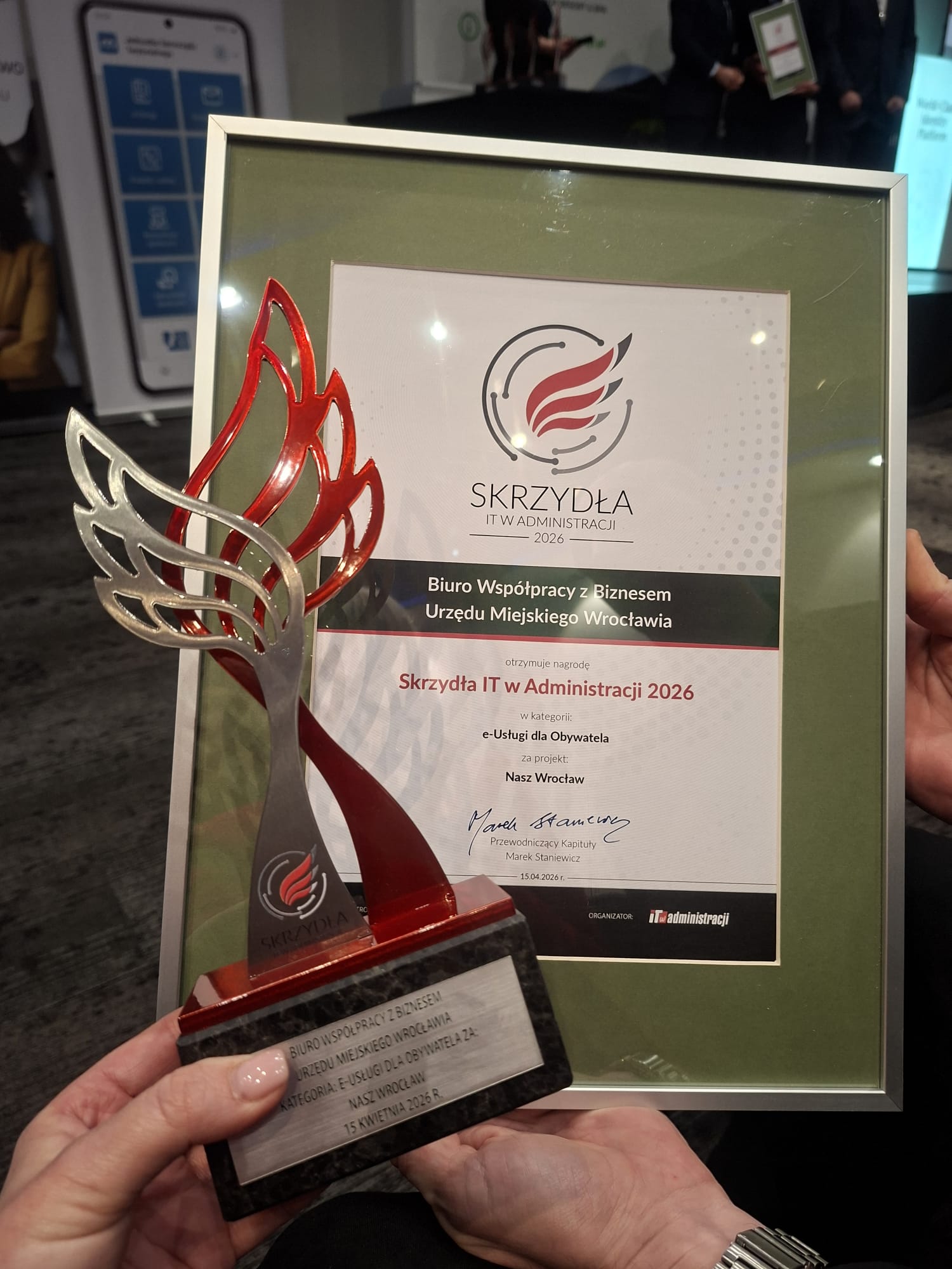 „Skrzydła IT w administracji” dla aplikacji „Nasz Wrocław”