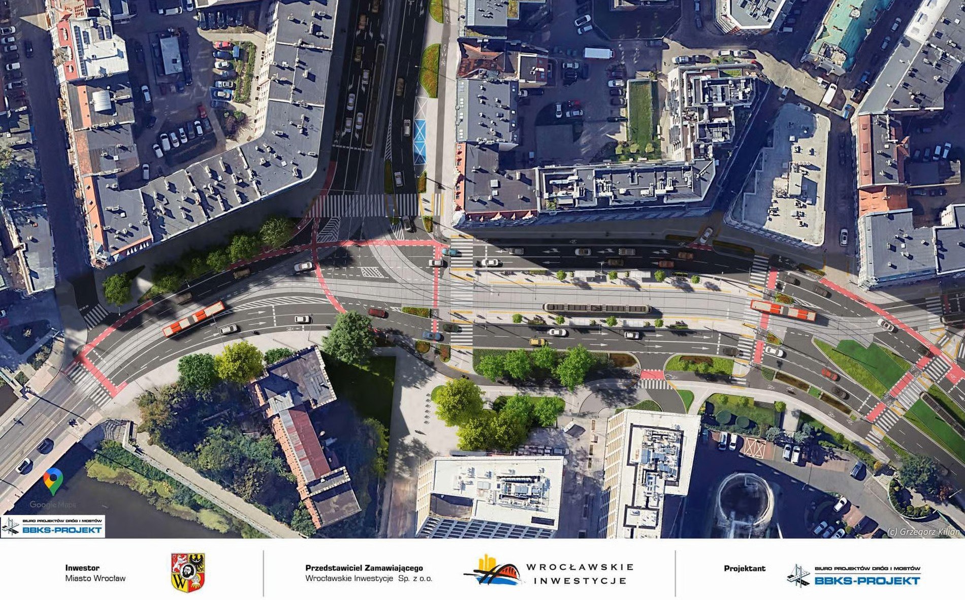 Wizualizacja węzła przesiadkowego Drobnera-Dubois