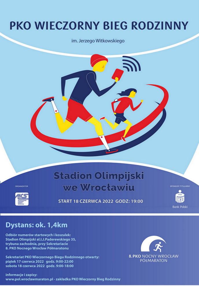 PKO Wieczorny Bieg Rodzinny im. Jerzego Witkowskiego - plakat