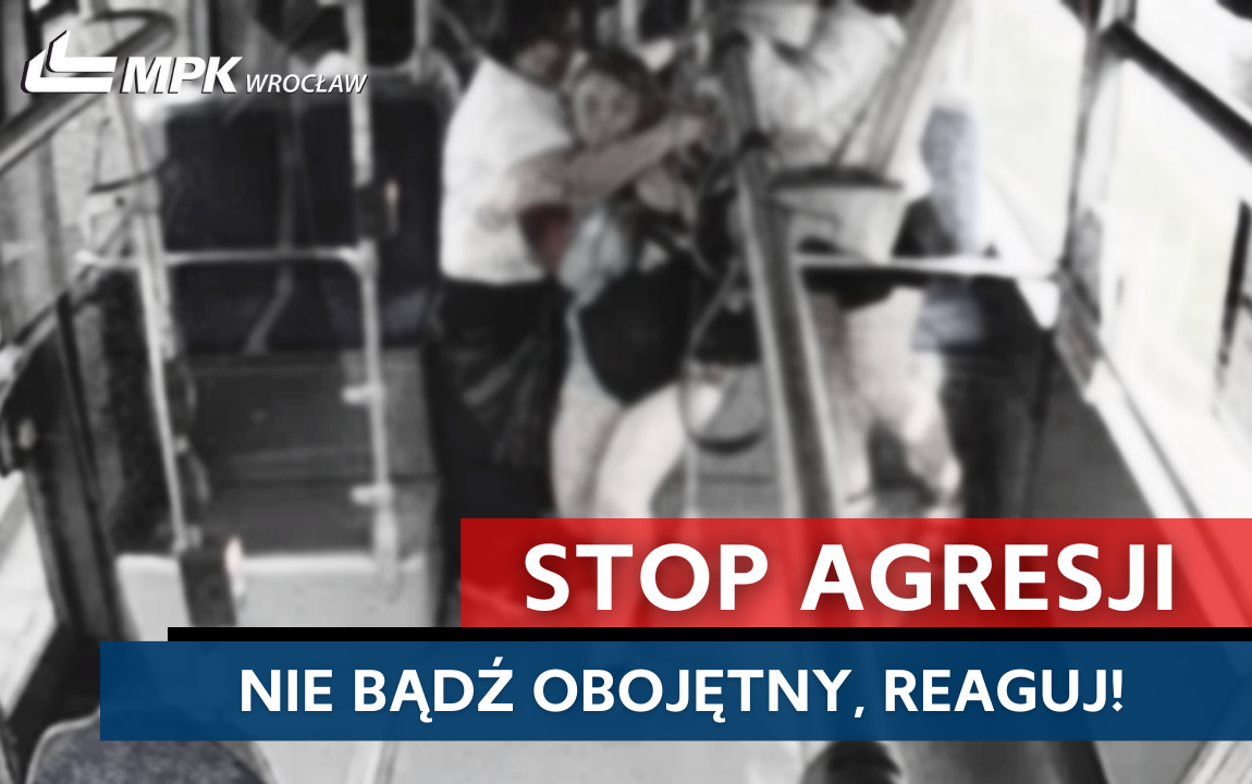 Grafika towarzysząca akcji MPK "Stop agresji".