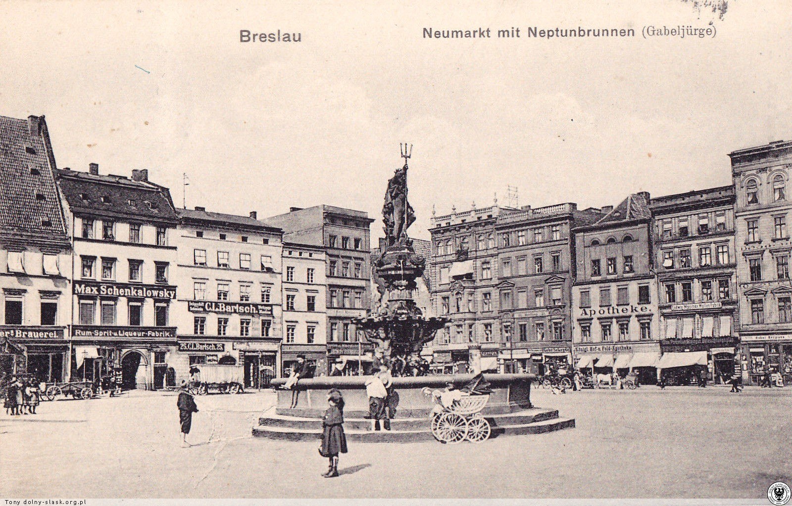 Nowy Targ, pierzeje północna i wschodnia. Lata 1895–1905. Zdjęcie archiwalne