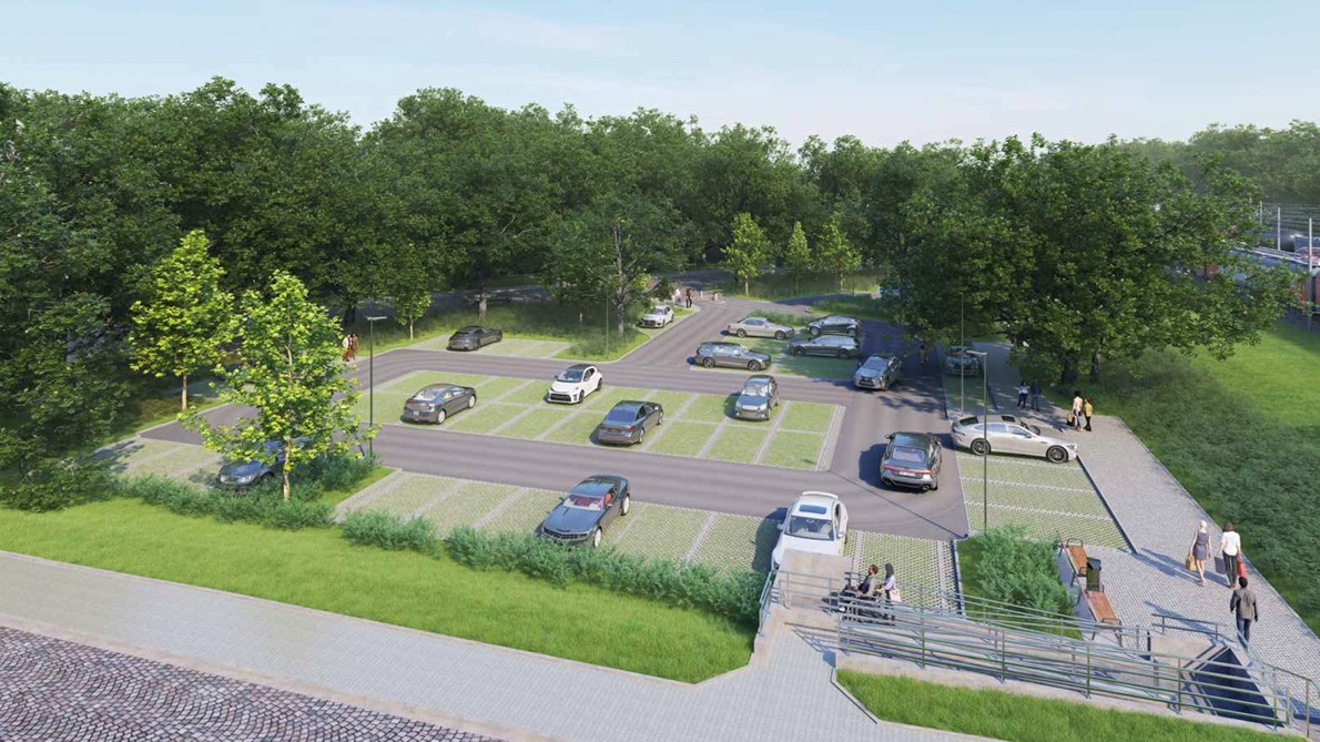 Tak będzie wyglądać parking przy stacji kolejowej Wrocław Leśnica