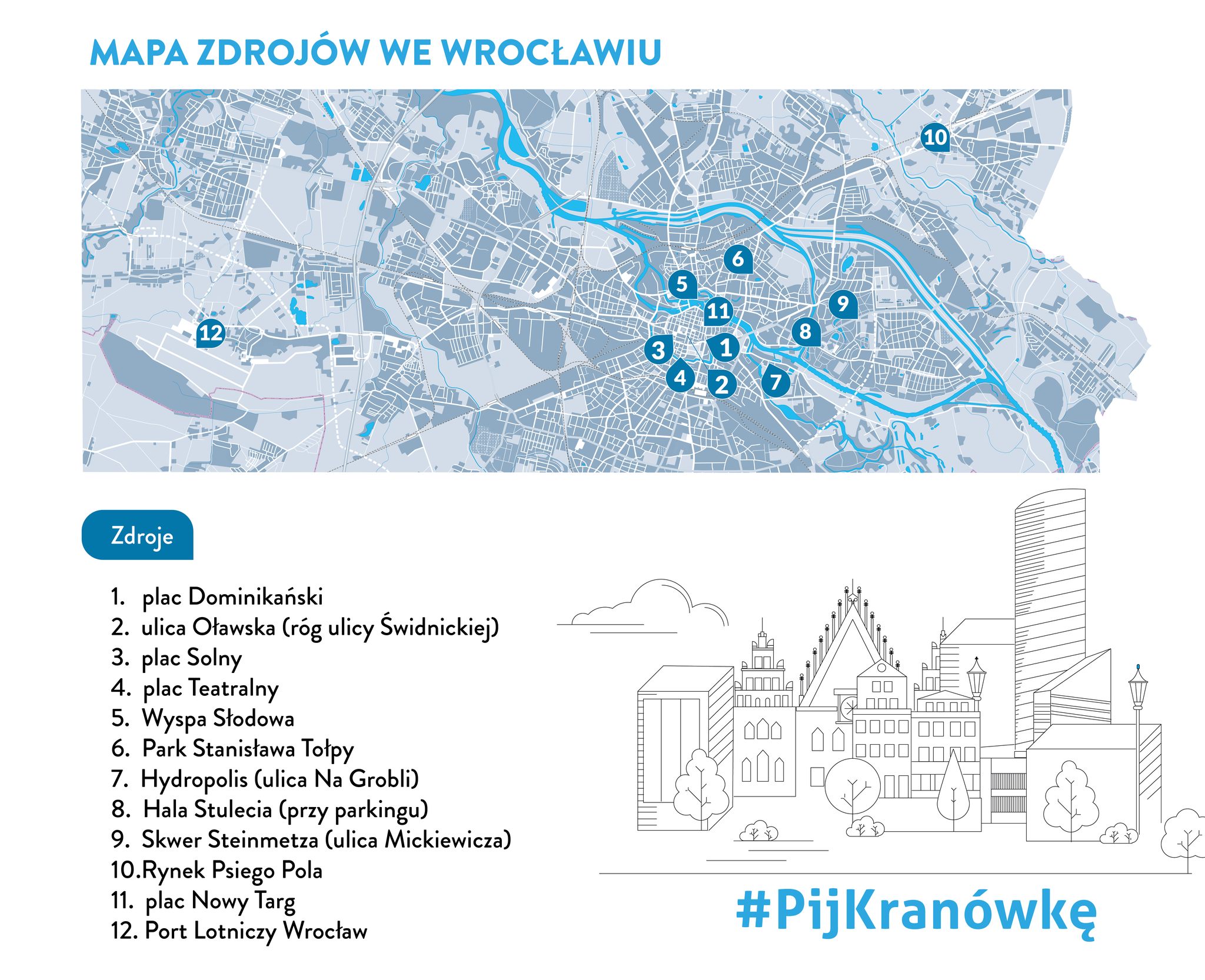 Mapa zdrojów we Wrocławiu
