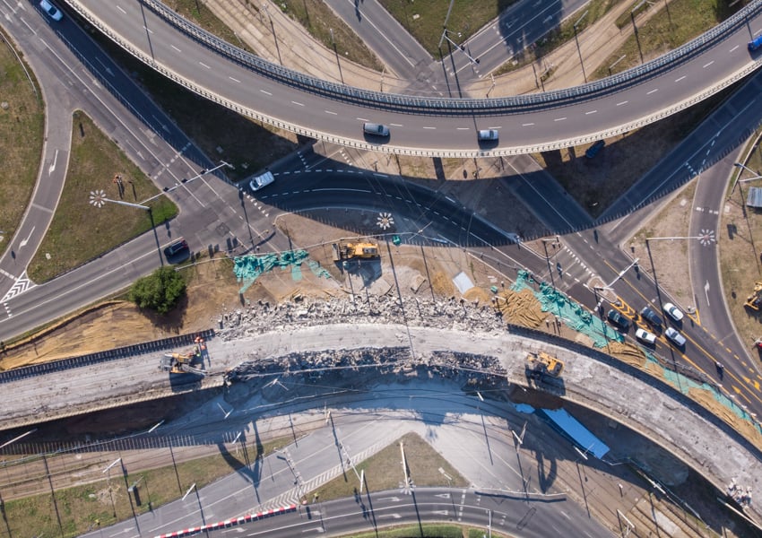 Rozbiórka estakady zachodniej - rok 2019