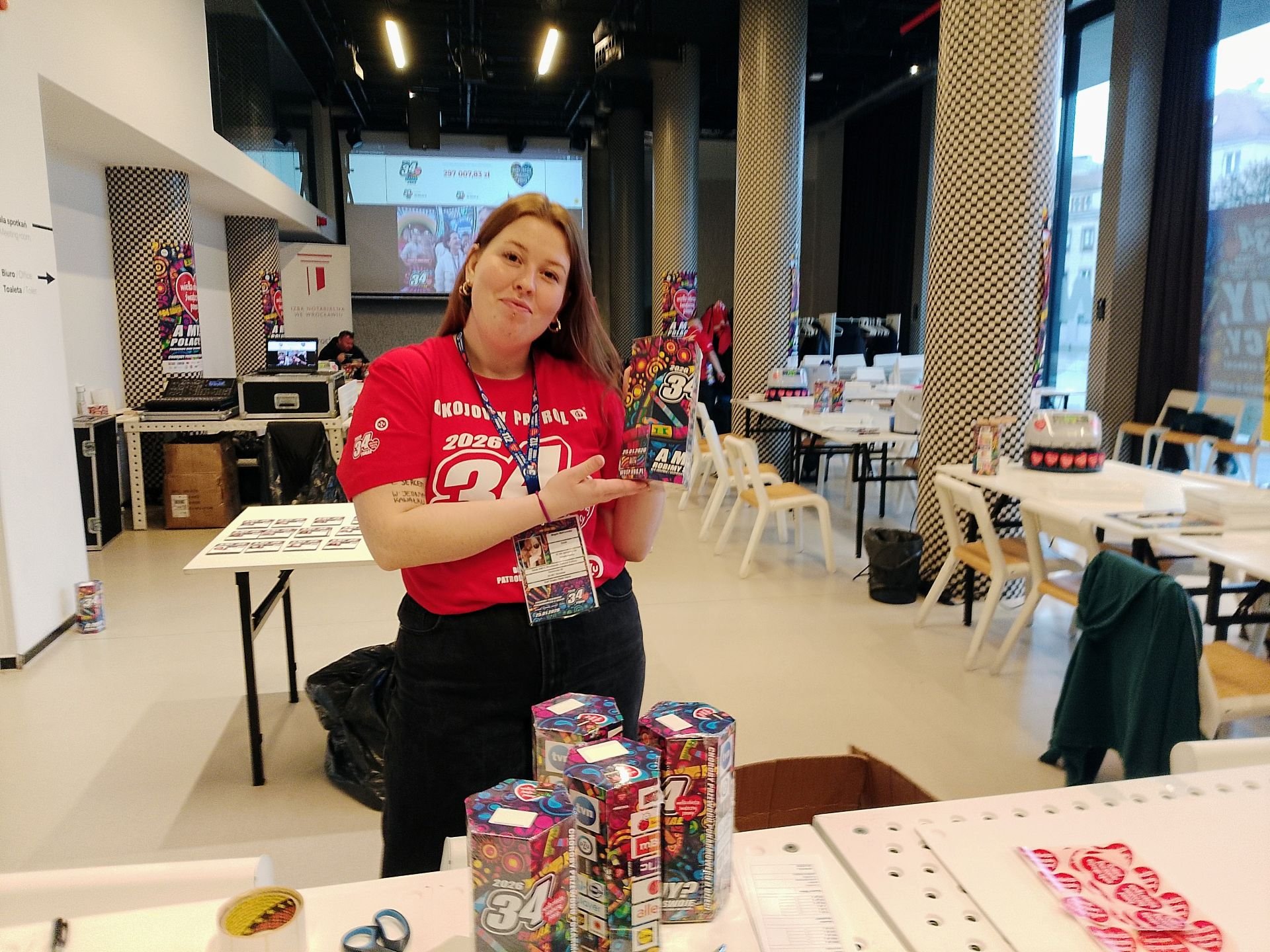 Wolontariuszka Małgorzata w sztabie w Barbarze