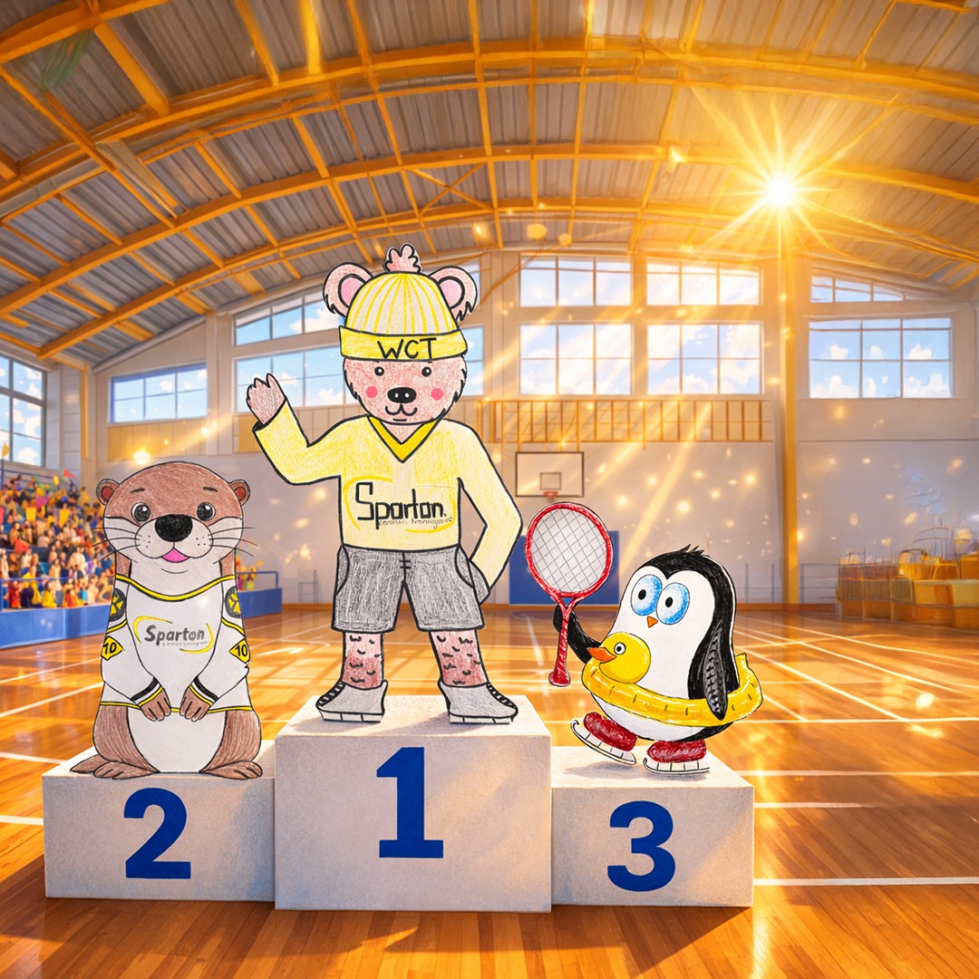 Wyniki konkursu na maskotkę Spartana: miejsce 1, 2 i 3