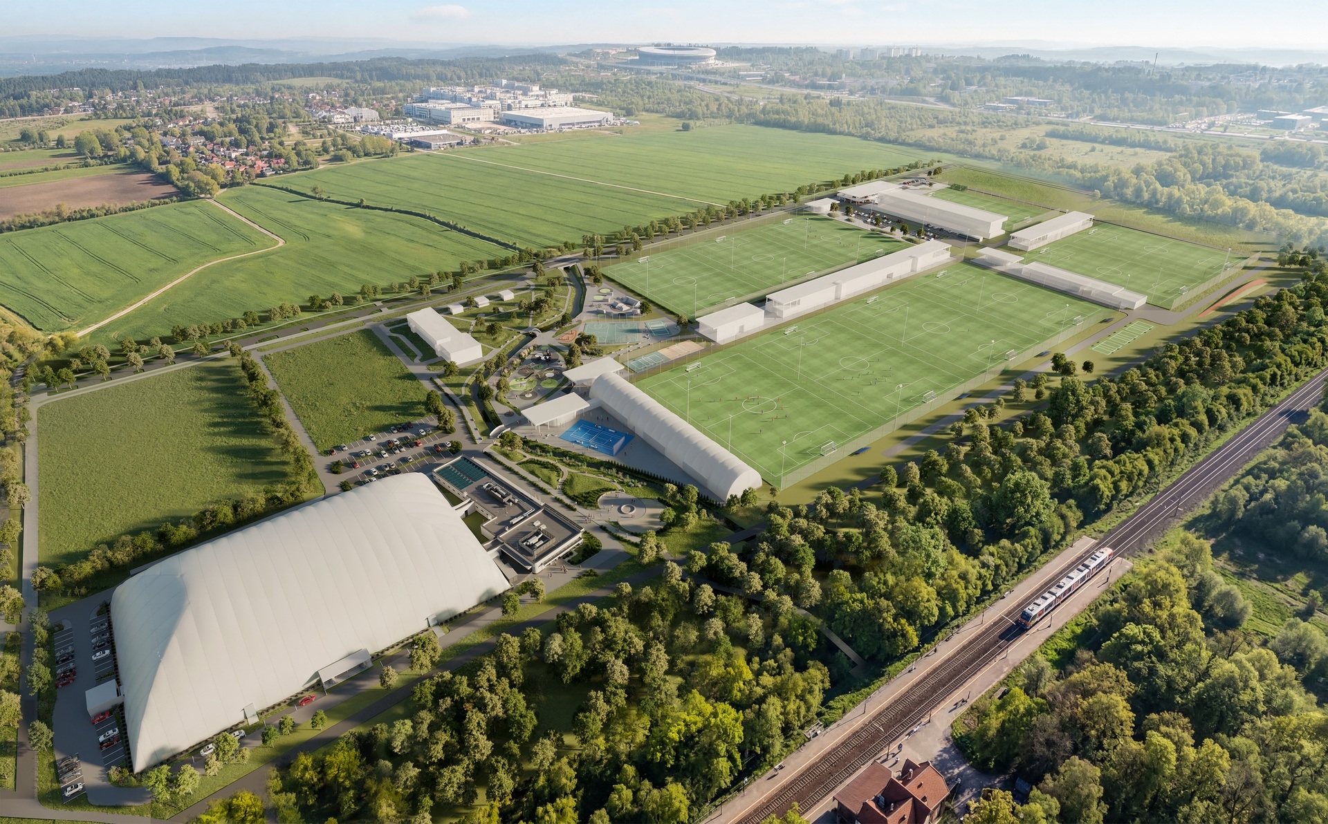 Powiększ obraz: Wrocławskie Centrum Sportu na Nowych Żernikach (wizualizacja)