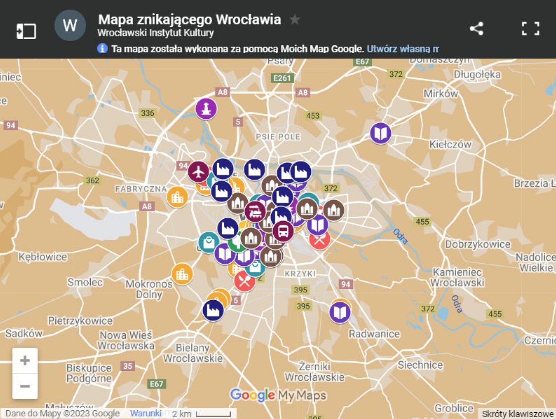 Powiększ obraz: Mapa Znikającego Wrocławia