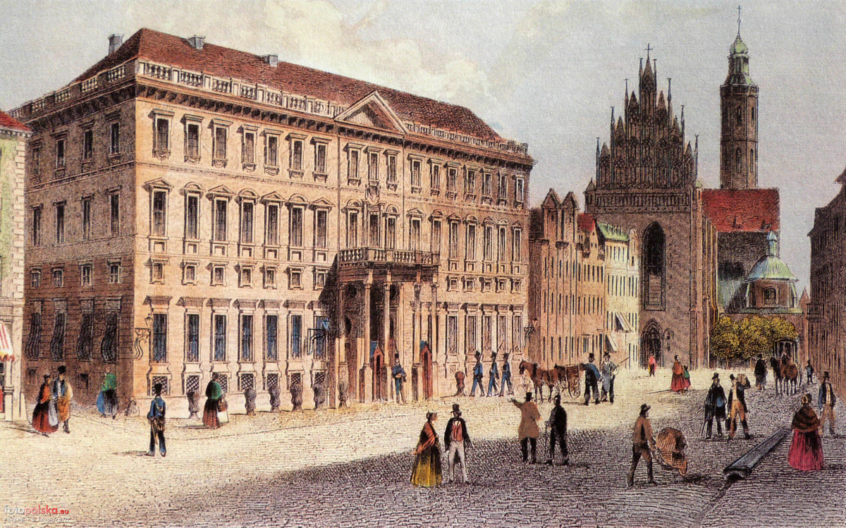Powiększ obraz: Historyczny wizerunek pałacu Hatzfeldów.